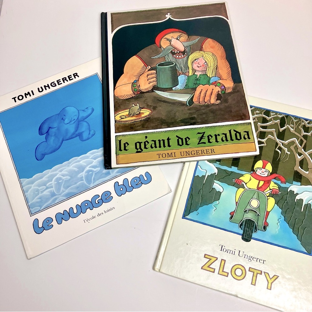 Lot livres jeunesse Tomi Ungerer 3 Childrens Books Set in French